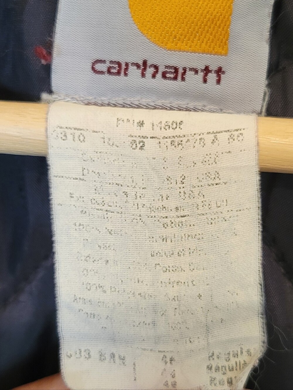 Carhartt Duck Traditional Coat Jacket Blanket Lined Tan Men's Large USA Work - Picture 6 of 6